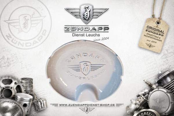 Zündapp Aschenbecher – Legendäres Händlergeschenk der 1960er-Jahre – Originalgetreue Premium-Nachfertigung – Offiziell markenlizenziert – Ø 10 cm